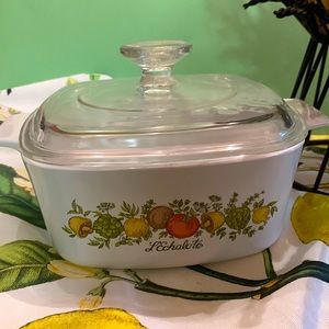 Spice of Life Corningware L’Echalote 1.5 Qt Casserole w/ Pyrex Lid. VTG 70s